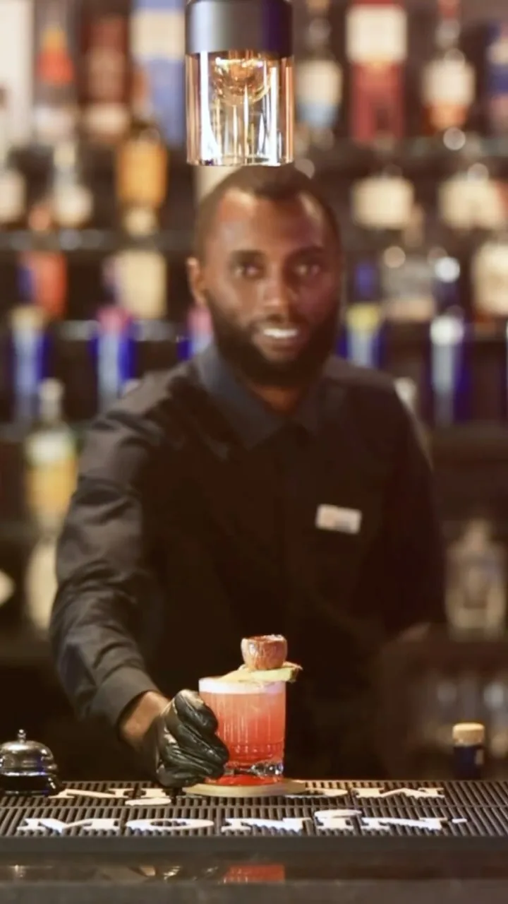 Behind the bar
