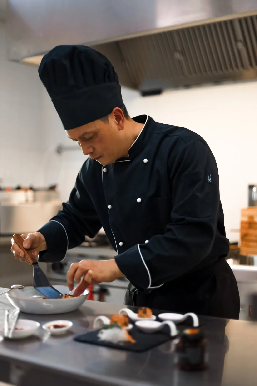 Chef Enrico at the pass