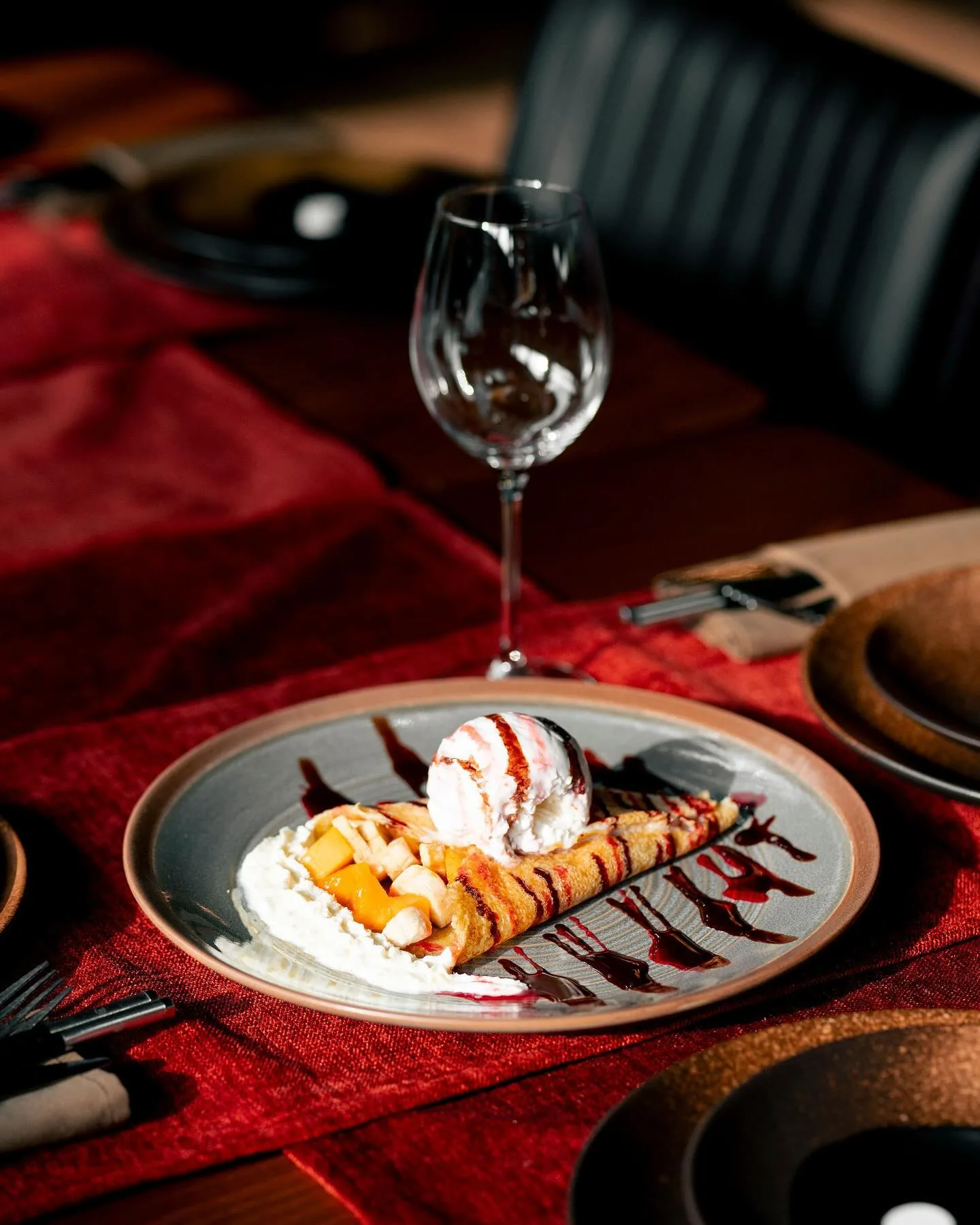 A plated dessert at Kultura
